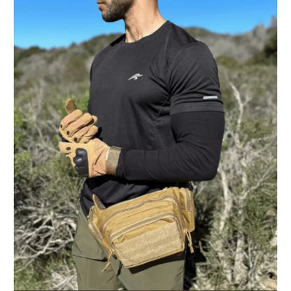 1Pc Waterproof Tactical Molle EDC Fanny Pack Concealed Carry Lightweight Durable for Hiking Camping Outdoor Daily Travel