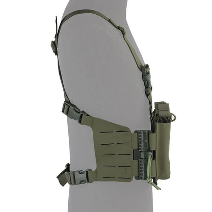 Tactical Chest Rig Molle Militar Hunting Quick Release Vest with Quadruple 5.56/7.62 Mag Pouch Airsoft Shooting Gear