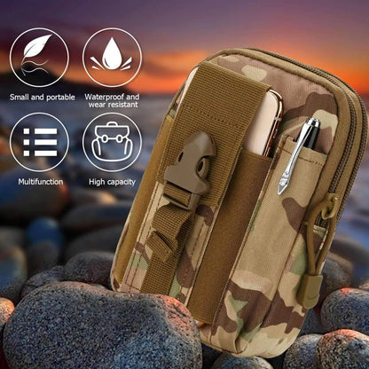 Tactical Waist Pouch EDC Molle Waist Bag Belt Phone Pouch Holster Purse Carrying Pouch for Smartphone Tools