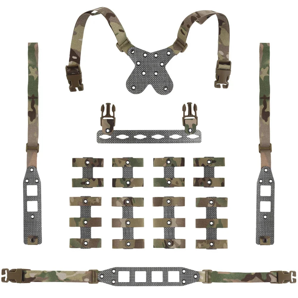 Tactical Modular Chest Rig MOLLE Link Lightweight Hunting Combat Airsoft Vest DIY Cosplay Chest Rig Gear Hunting Accessories