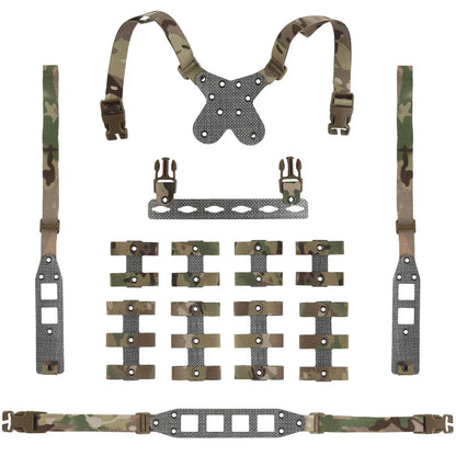Tactical Modular Chest Rig MOLLE Link Lightweight Hunting Combat Airsoft Vest DIY Cosplay Chest Rig Gear Hunting Accessories