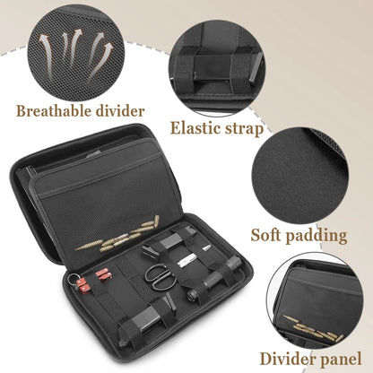 2 Pistol Case Tactical Gun Transport Bag Universal Handgun Storage Case Pistol Carry Pouch Hunting EDC Holder Hard EVA Range Bag