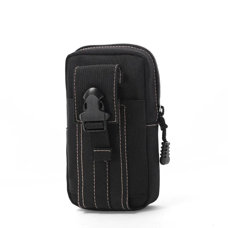 Vertical Canvas Tactical Mobile Waistpack Multifunctional Tactical Camo Sports Bag Tactical Camo Belt Pouch Outdoor Running Bag