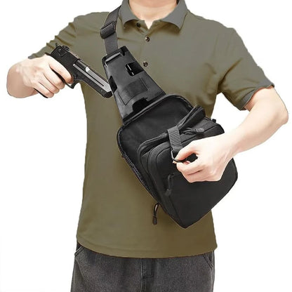 Tactical Sling Bag Concealed Carry Crossbody Gun Bag Qiuck Access Pistol Bag EDC Shoulder Chest Pack Range Bags Fanny Pack