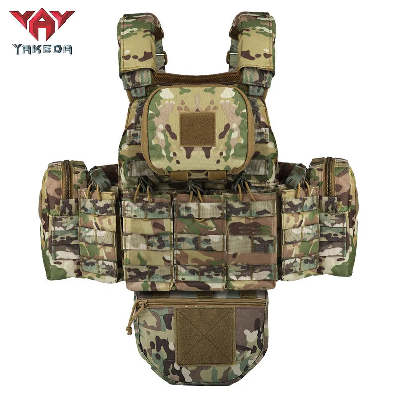 YAKEDA Camouflage Multifunctional Tactical Vest Outdoor Waistcoat Equipment Tactical Training Vest