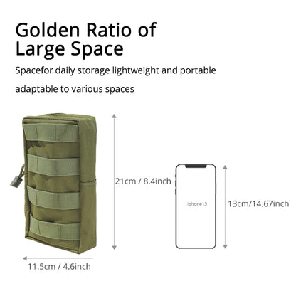 Outdoor Tactical Molle Waist Bag Oxford Storage Fanny Pack for Hunting Backpack Tactical Vest Attachment
