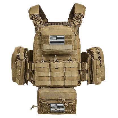 MOLLE Expansion+Quick Disassembly Structure Full Set of Accessories Multi functional Hunting Vest, Removable and Reasonable