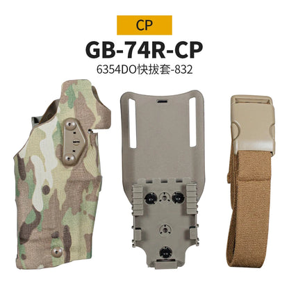 6354DO Tactical Gun Holster for Glock G17 G19 Compatible With X300 Lights Holster QLS Quick Mount Adapter Leg Shroud Drop Men