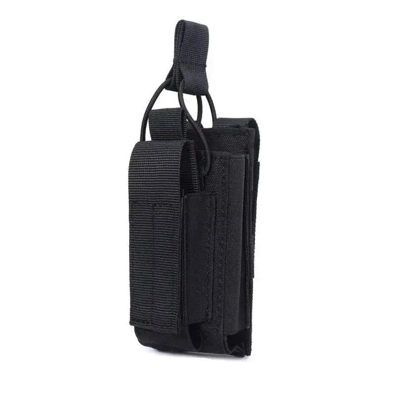 Tactical Magazine Pouch Pistol MAG Holder 5.56 MOLLE Double Stack Elastic Shock Cord Retention Hunting Accessories