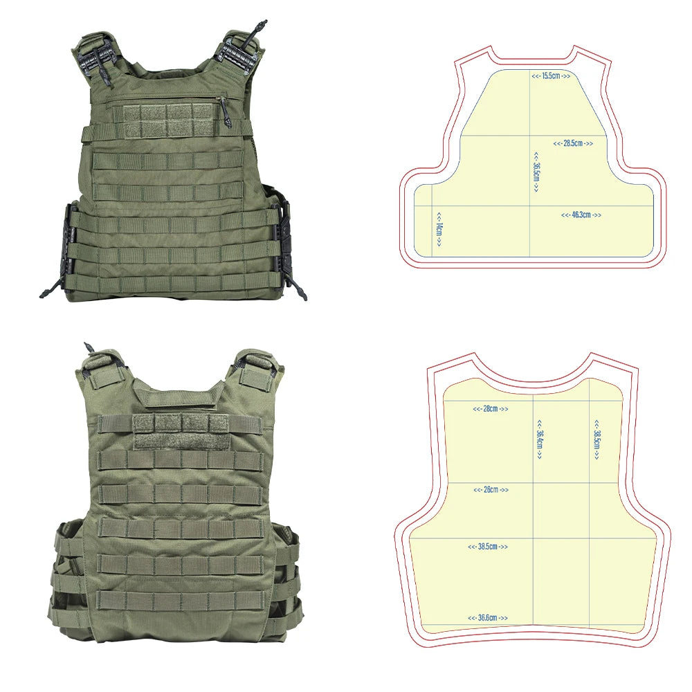 Pro IR-Resistant Fireproof Tactical Vest - 1000D Nylon Hard/Soft Panel Carrier System with Quick Release | Outdoor Security Survival Gear