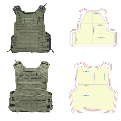 Pro IR-Resistant Fireproof Tactical Vest - 1000D Nylon Hard/Soft Panel Carrier System with Quick Release | Outdoor Security Survival Gear