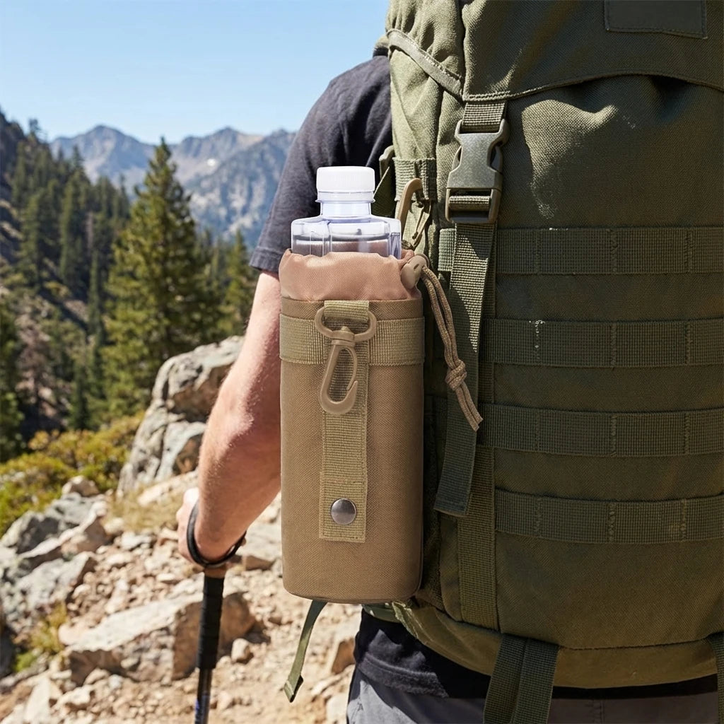 Hiking Water Bottle Pouch Tactical Molle Water Bottle Bag Holder Outdoor Travel Camping Cycling Fishing Hunting Kettle Carrier