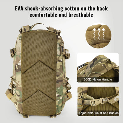 VOTAGOO Roaring Cricket 20L Backpack Waterproof Outdoor Leisure Commuter Functional Mountaineering Camouflage Tactical Backpack