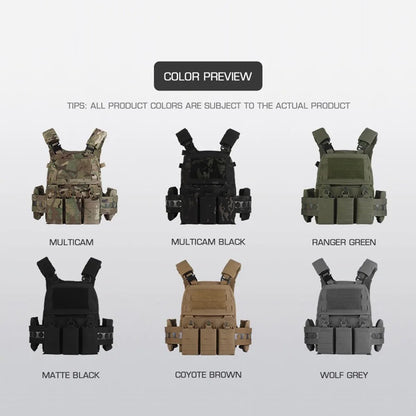 Tactical Vest V5 FCPC Militar Hunting Airsoft Vest Quick Detachable Comes with Triple Bag Built-in Splint Matt Nylon Fabric