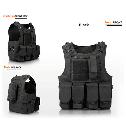 Kids Tactical Vest, Canvas Children's Molle Combat Vest for Outdoor CS Game, Cosplay & Role Play