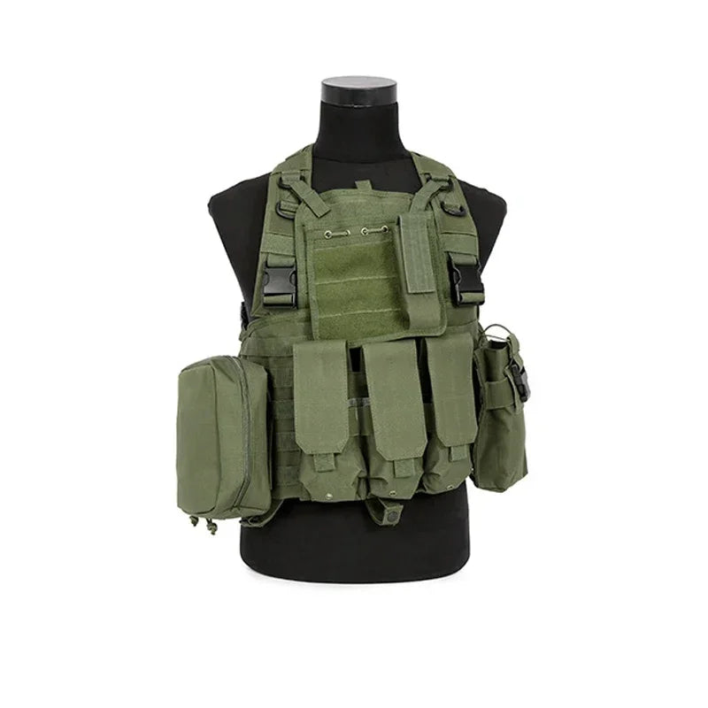 Army Green Tactical Vest Waterproof Outdoor Body Armor Molle Hunting Vest Airsoft Paintball CS Game Jungle Security Equipment