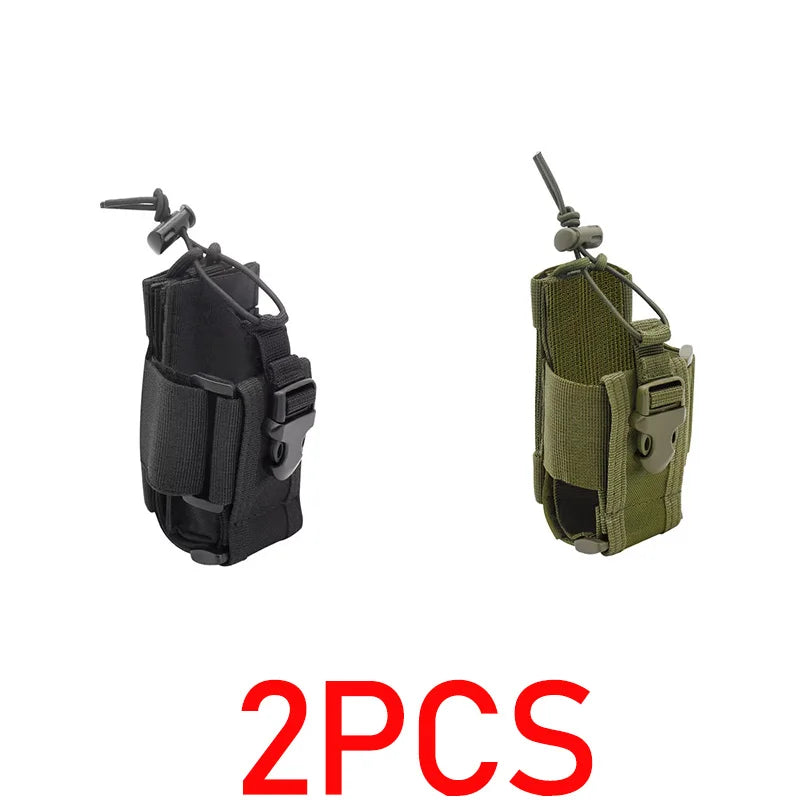 Tactical Radio Holder Shift Pocket Tactical Molle Pouch Walkie Talkie Holster Nylon Waist Belt Bag Pocket Hunting Accessories