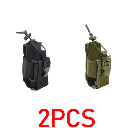 Tactical Radio Holder Shift Pocket Tactical Molle Pouch Walkie Talkie Holster Nylon Waist Belt Bag Pocket Hunting Accessories