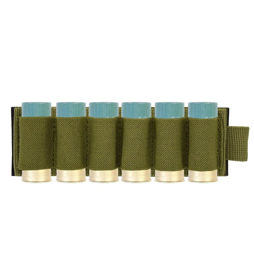 Hunting accessories: 6-loop shotgun stock shell holder, 12-gauge cartridge bag, rifle stock, bullet carrier, Velcro