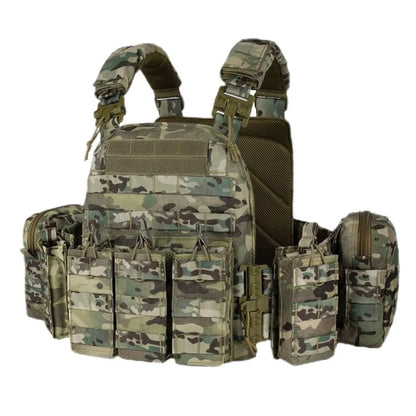 Quick Release Tactical Vest Multi-Purpose Training Vest with Pouches for Outdoor Airsoft 4 Colors Hunting vest