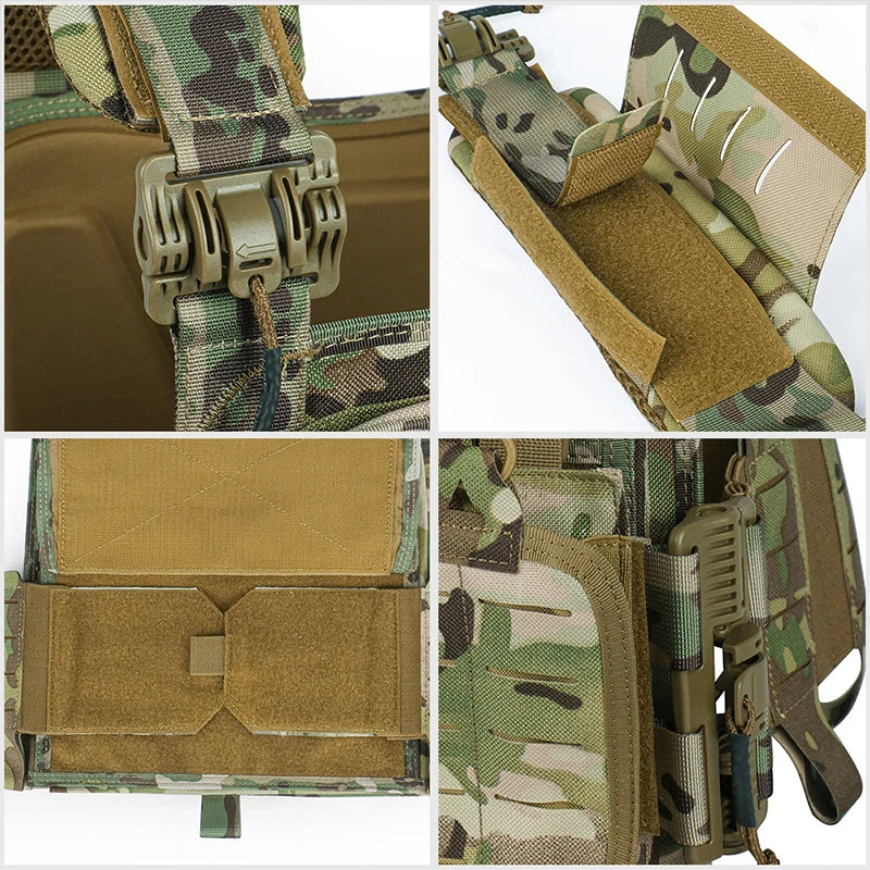 ARTEX Tactical Vest 6094 Fast Detachable Light Laser Cut Outdoor Hunting Black Gear Carry Vest of High Quality