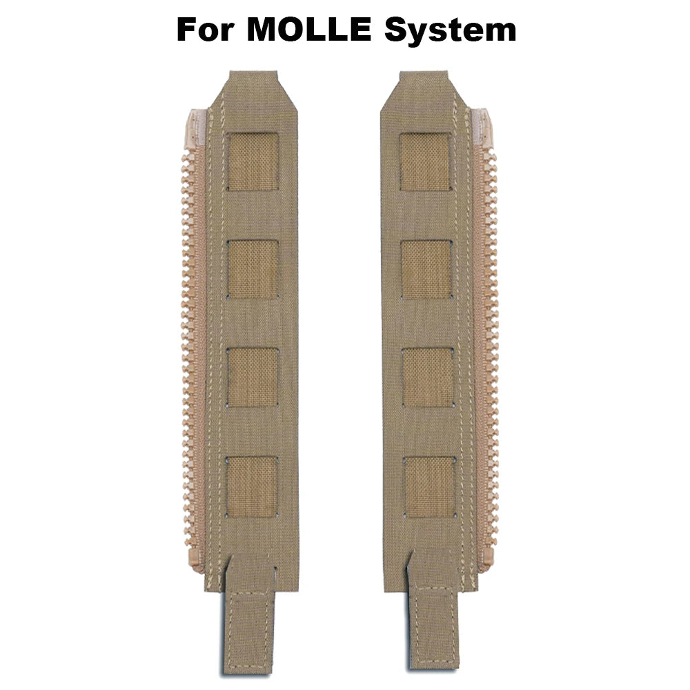 Tactical Ferro Style Back Panel Zipper Extension MOLLE Adapter 10# for Hunting Airsoft Vest Plate Carrier FCPC Backpack Panels
