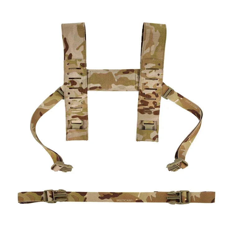 Airsoft Chest Rig SS Fat Strap Mk4 Tactical vest H-harness Belt gear MK5 34A Chest Hanger Multicam Laser Cut Shoulder Strap