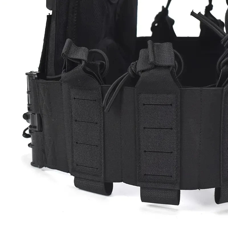 New Combat Vest 6094 Quick Release Lightweight Laser Cut Tactical Vest Black Gear Carry Hunting Tactical Vests