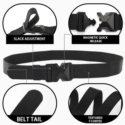 New 1pc The New Men's 125cm Buckle Belt Nylon Braided Lightweight Breathable Daily Commuter Men's Belt