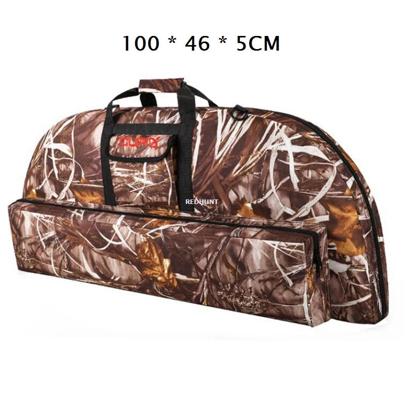 95CM/100CM/115CM Tactical Bow Bag Hunting Bow Case Soft Bow Case Compound Bow Carry Bag with Arrow Pocket Bow Storage Bag