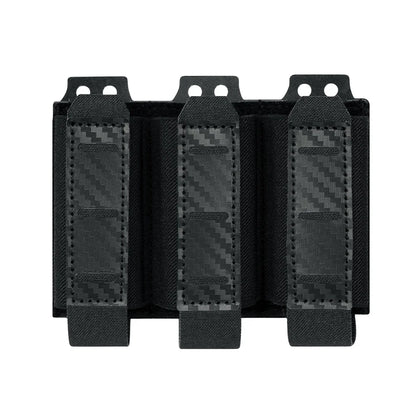 Single/Double/Triple MOLLE-Compatible 9MM Mag Pouch Quick-Release Buckle Elastic Retention Airsoft Shooting Hunting Mag Holder