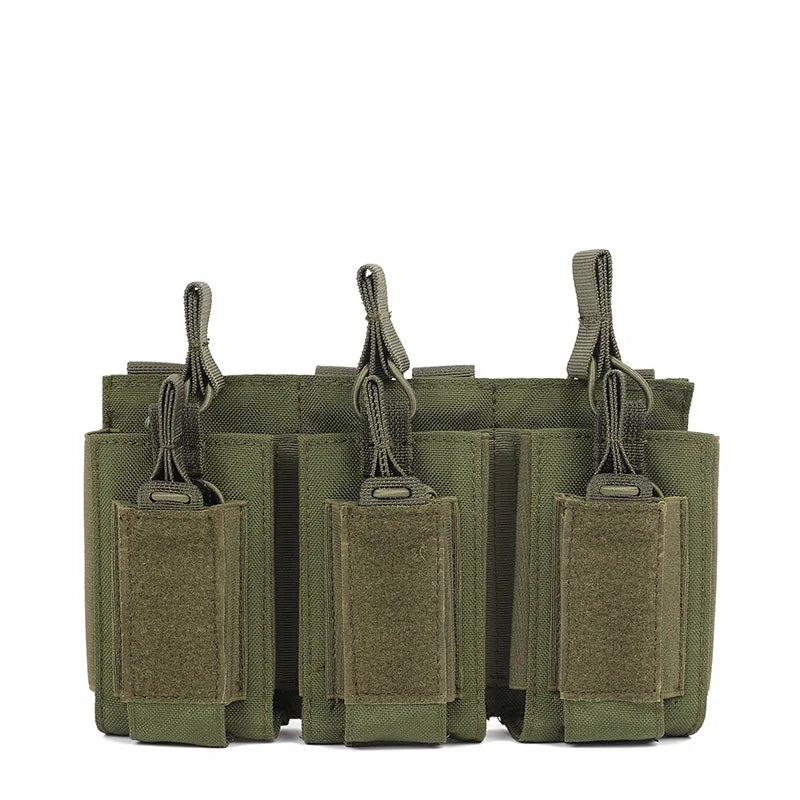 Triple Mag Pouch Open-Top Mag Pouches Magazine Pouches for M4 M16 AK Molle Backpack Hunting Gear
