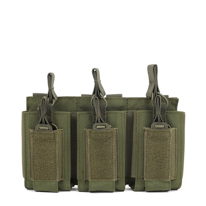 Triple Mag Pouch Open-Top Mag Pouches Magazine Pouches for M4 M16 AK Molle Backpack Hunting Gear