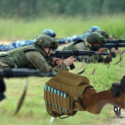 Rifle Buttstock Cheek Rest Riser Pad Shell Pouch Hunting Accessories Rifle Stock Bullet Ammo Cartridges Holder Carrier Bag