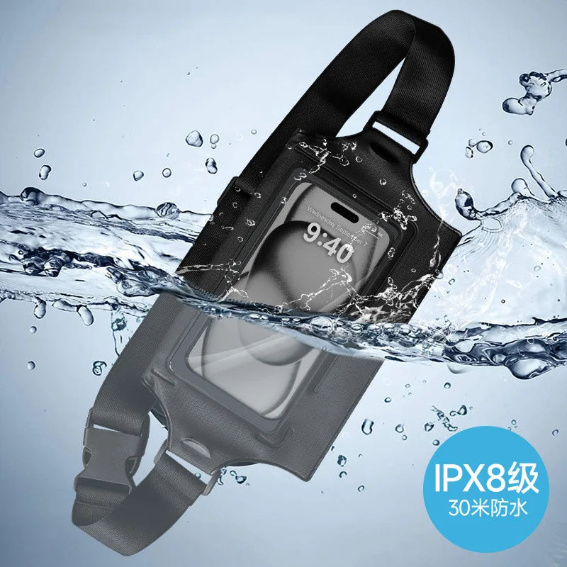 Outdoor Waterproof WaistBag PVC Dry Pouch with Phone Touch Screen Window for Swimming Fishing Hiking Kayaking Beach Water Sports