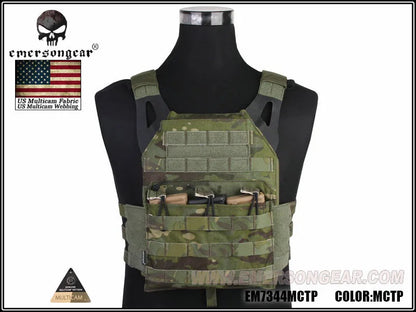 EMERSON Tactical Vest MOLLE JPC Vest Airsoft Paintball Chest Protective Plate Carrier MC Combat Vest + Plates