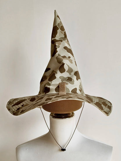 Tactical Camouflage Magic Hat Airsoft Wide-Brimmed Sun Hat Men's Outdoor Sports Boonie Camo Hat CS Halloween Cosplay Equipment