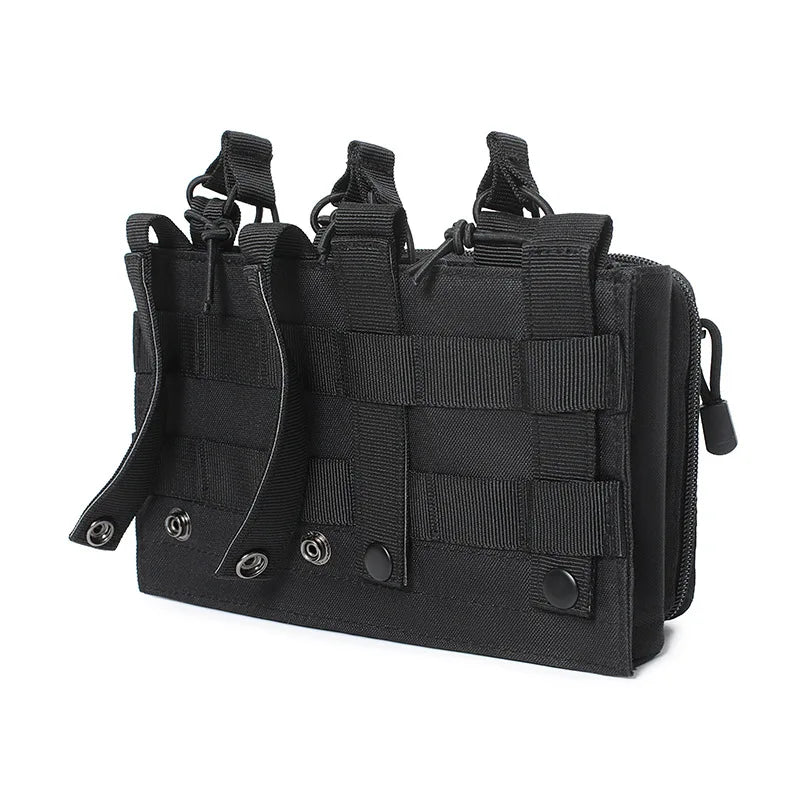 Tactical Magazine Pouch, Triple 5.56/7.62 Cartridge Holder Molle Accessory Bag for Vest, Chest Rig & EDC Gear, Hunting & Airsoft