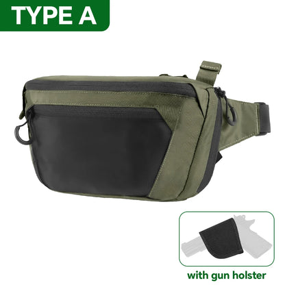 Tactical Waist Bag Concealed Carry Gun Bag Quick Access Handgun Bag Adjustable Waist Belt Fanny Pack with Gun Holster Outdoor