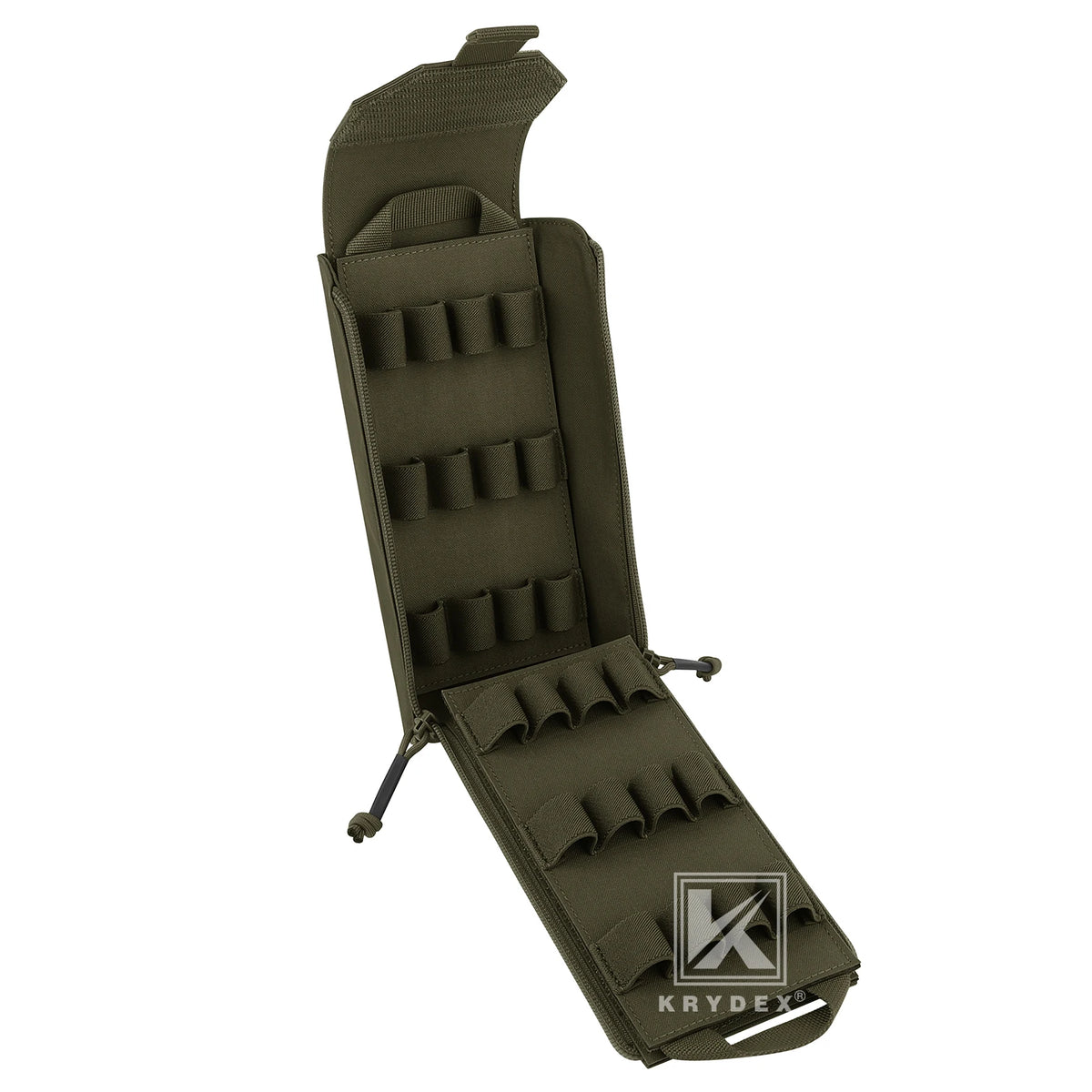 KRYDEX Tactical Shotgun Shell Holder Pouch 24 Rounds Cartridge Bag 8 Guage 12 Guage Molle Ammo Pouch Hunting Accessories