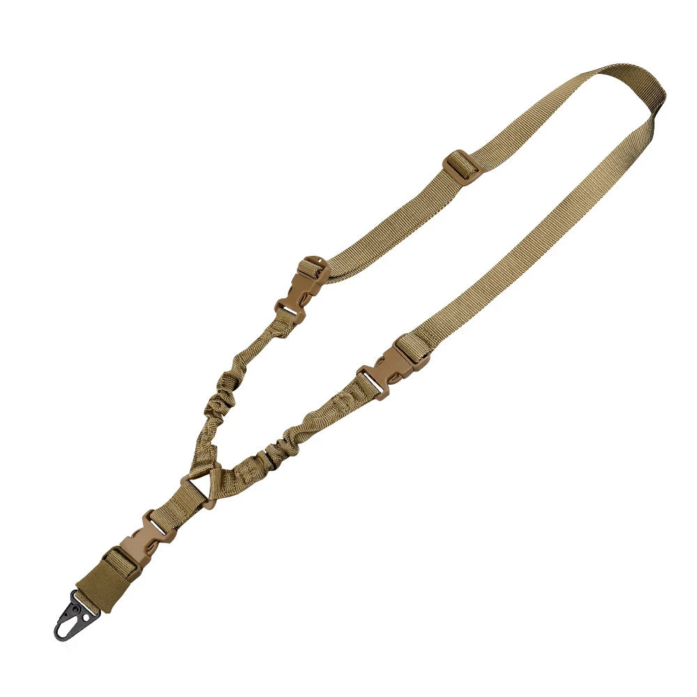 Tactical Gun Single Point Sling Adjustable Bungee Rifle Shoulder strap length for Airsoft Hunting Accessories Strap M4