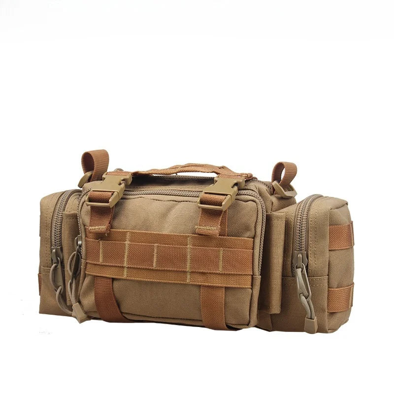 15L Multifunctional Tactical Waist Bag 1000D Nylon Waterproof Outdoor Sling Crossbody Bag Handbag Camping Hiking Cycling Travel
