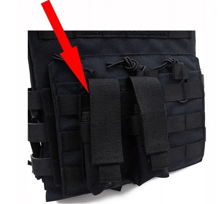 9mm Pistol Magazine Pouch Tactical Double Molle Belt Dual Mag Bag Flashlight Holder Attachment Package Gun Hunting Accessories