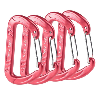 15kN Aluminum D Ring Carabiners Heavy-Duty Lightweight Outdoor Camping Hiking Gear Clips Buckle Set for Backpacking Equipment