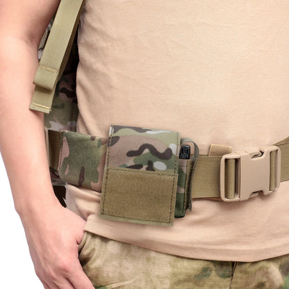 Nylon for Molle Pouch Waist Bag Multifunctional Mini for Molle Cellphone Pouch Belt Small Pouch with Buttons for Outdoor Camping