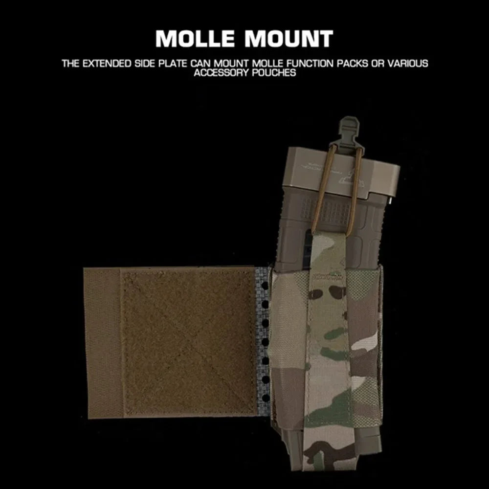 Outdoor Hunting Vest Chest Hanging Expander Side Wings MOLLE TEGRIS Board Side Panel Hook Line Adhesive Surface Vest Accessories