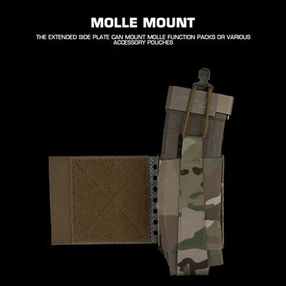 Outdoor Hunting Vest Chest Hanging Expander Side Wings MOLLE TEGRIS Board Side Panel Hook Line Adhesive Surface Vest Accessories
