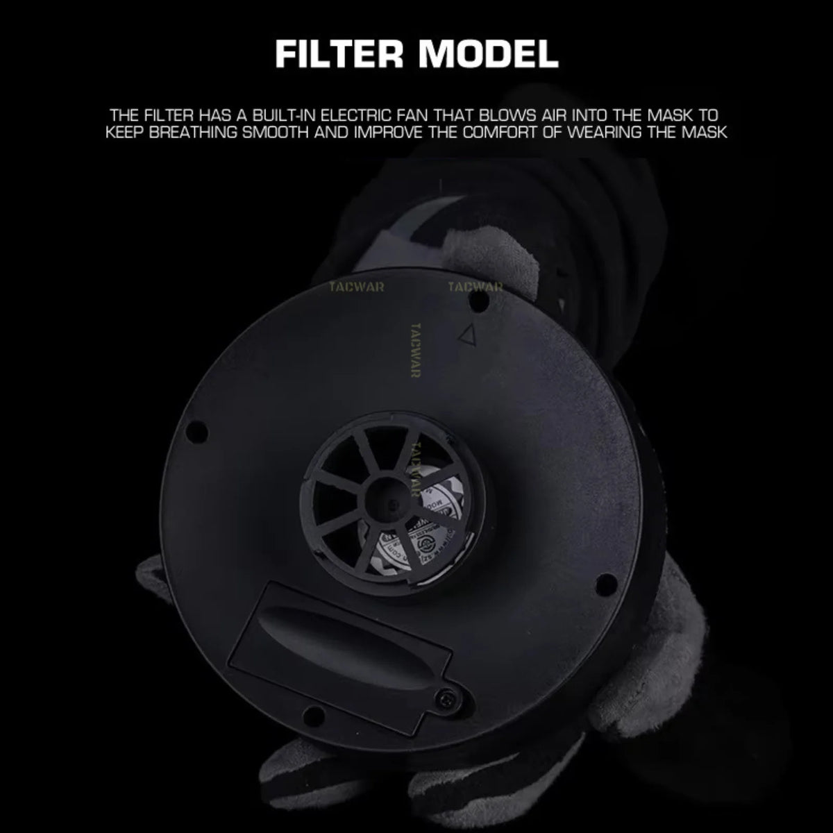Dummy FM-53 Gas Mask Model with Microphone & Fan Filter, Non Antivirus Function Full Face Protective Mask Airsoft Cosplay