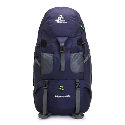 50L Hiking Backpack Water-Resistant Trekking Rucksack with Shoe Compartment Breathable Support for Camping Travel