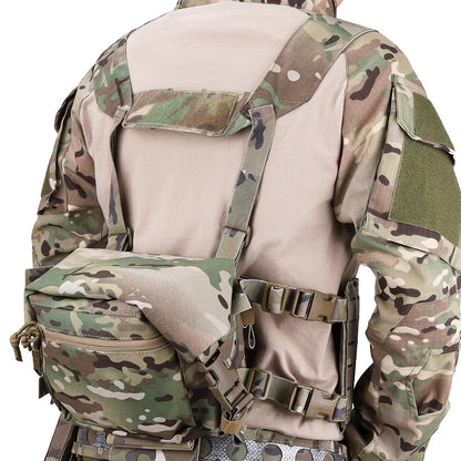 Tactical Alpha Chest Rig with Expansion Pack SS Style Load Bearing Vest (LBV) Alpha Expander Kit Pouch 34A Split MOLLE Equipment